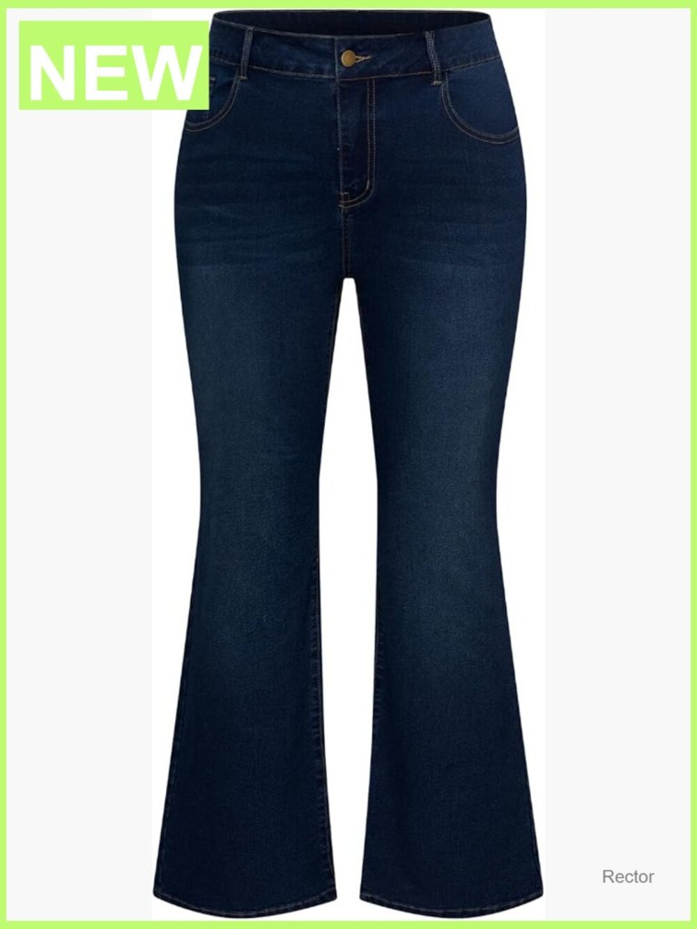 Plus Size High Waisted Flare Bell Bottom Jeans Stretchy Denim